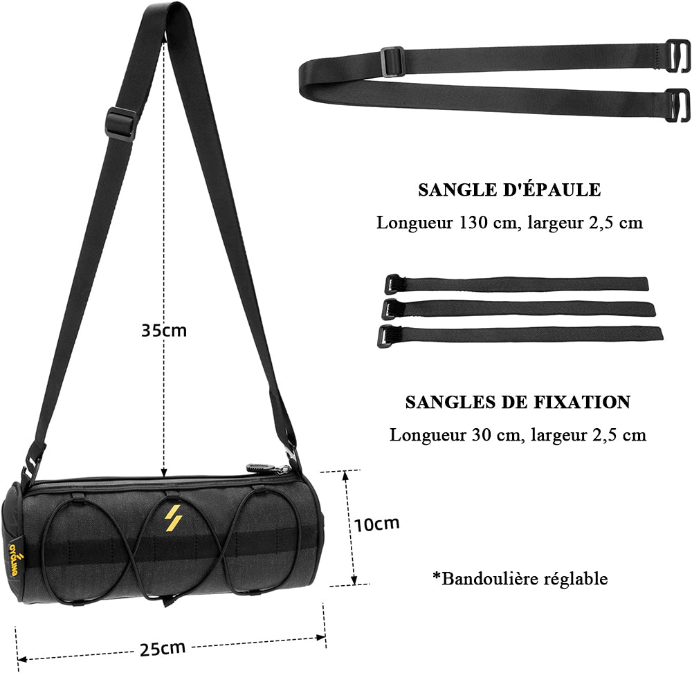 Sacoche Guidon Vélo Étanchéité TPU - Sac Avant Vélo Avec Bandoulière Amovible Et Réfléchissants - Idéal VTT, Route, Vélo Électrique