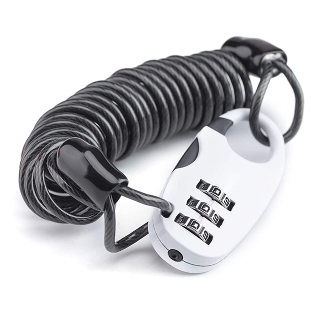 Antivol Casque Vélo ROCKBROS Portable - Cadenas Sangle Réglable Multifonction Avec Code 3 Chiffres Pour Vélo, Moto, Scooter & Tricycle