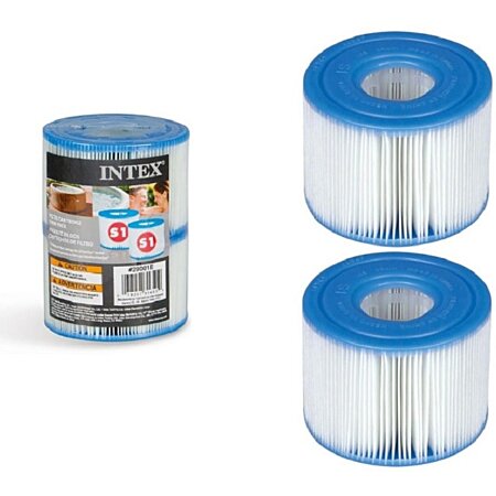 Lot de 2 cartouches de filtration S1 pour spa gonflable Intex - Blanc