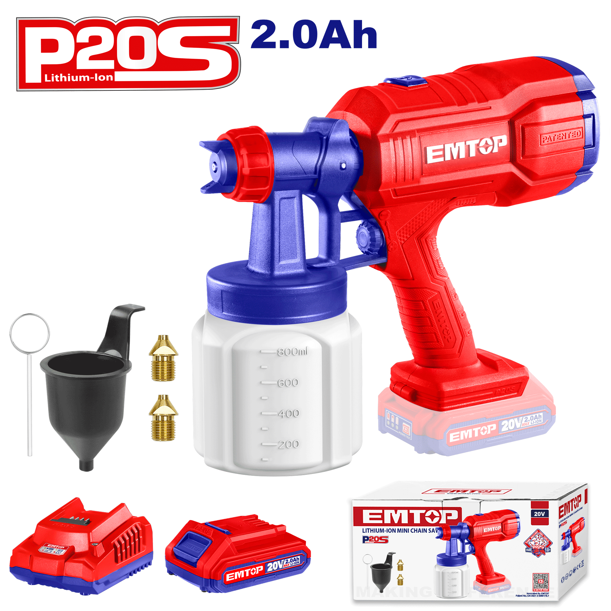 Pistolet De Peinture électrique HVLP 450W, Sans Marque, Réservoir Métal 1 Litre, Pour Peinture Facile Et Uniforme, Pour Murs, Meubles, Projets De Bricolage