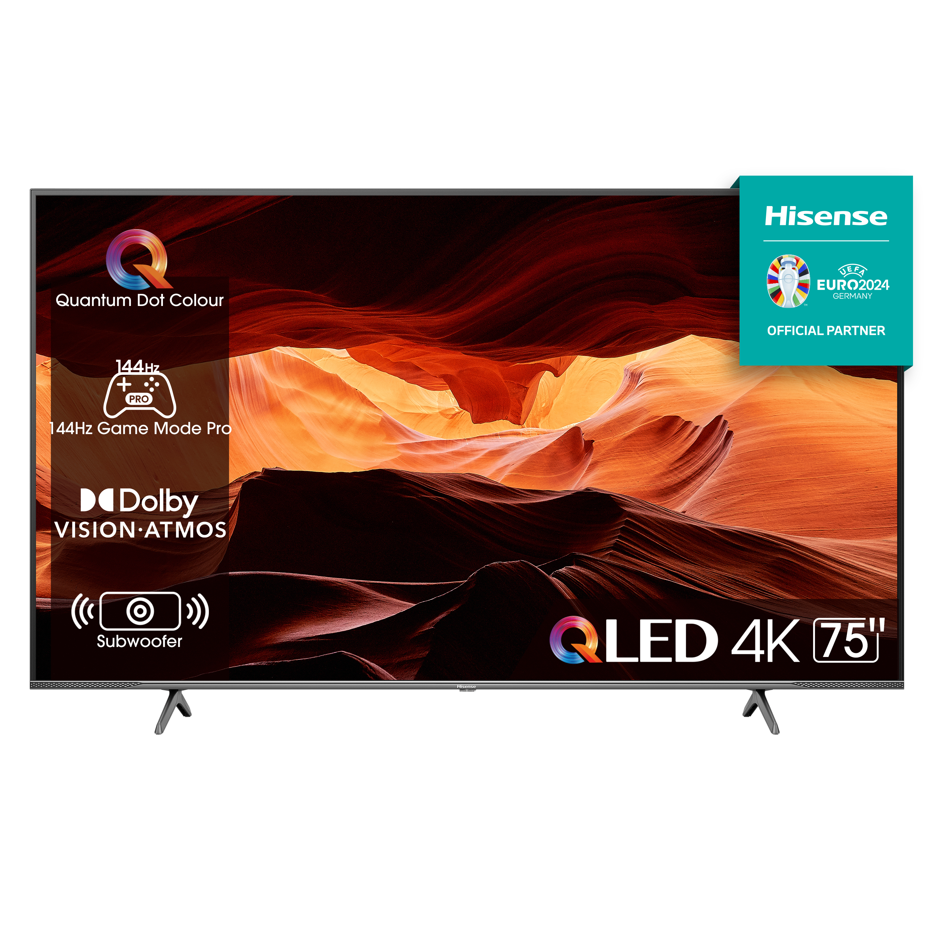 Hisense 75E7KQ PRO 190,5 cm (75") 4K Ultra HD Smart TV Wifi Gris 350 cd/m²