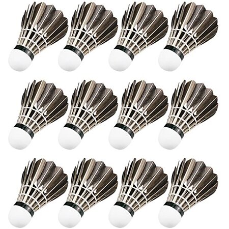 Volant de badminton lot de 12 professionnel en plumes - Accessoire