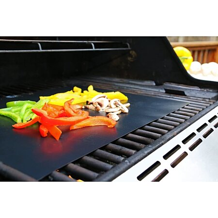 Acheter Tapis de gril pour barbecue, antiadhésif, résistant aux hautes  températures, facile à nettoyer, empêche les aliments de tomber  uniformément