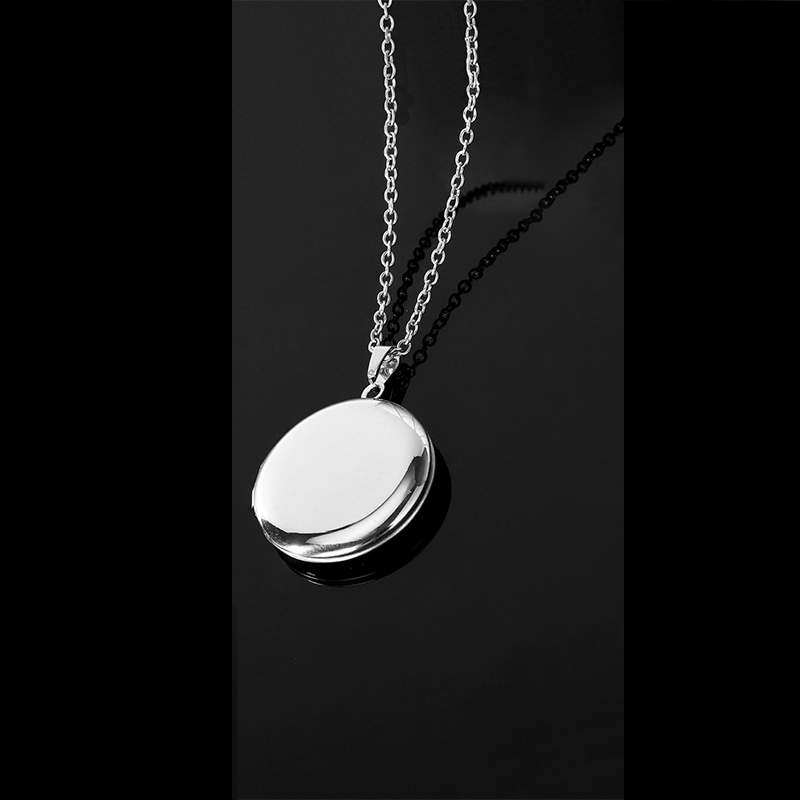 Pendentif Rond Médaillon Photo – Cuivre, 2,5 Cm, Neuf