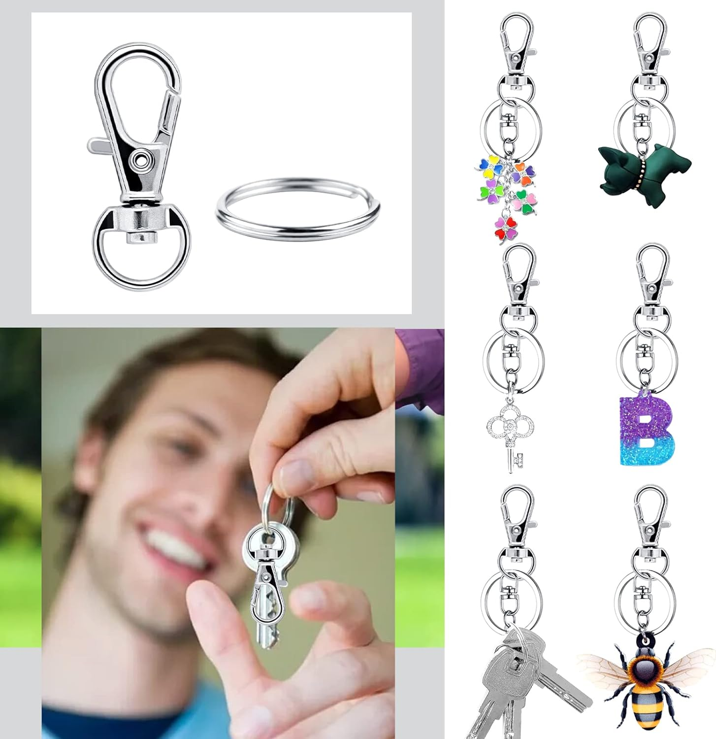 Porte-clés Avec Carabinier, 25mm ø