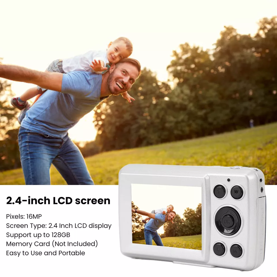 Appareil Photo Compact YONIS Appareil Photo Numérique 1080P 16X Zoom Écran 2.4 Pouces