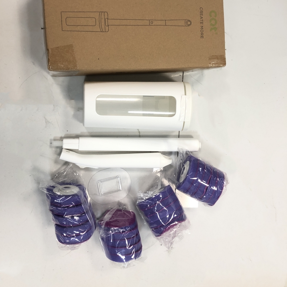 Brosse De Toilette, Jetable Avec 36 Têtes De Rechange Jaune/violet, Nettoyant Rechargeable