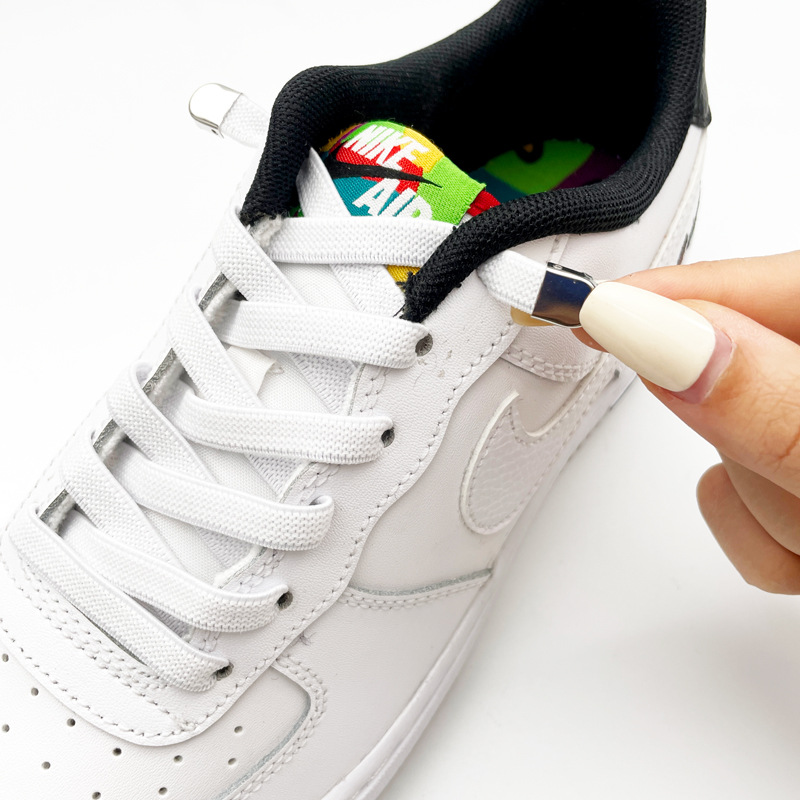 Lacets de chaussures plats sans cravate Lacets élastiques avec