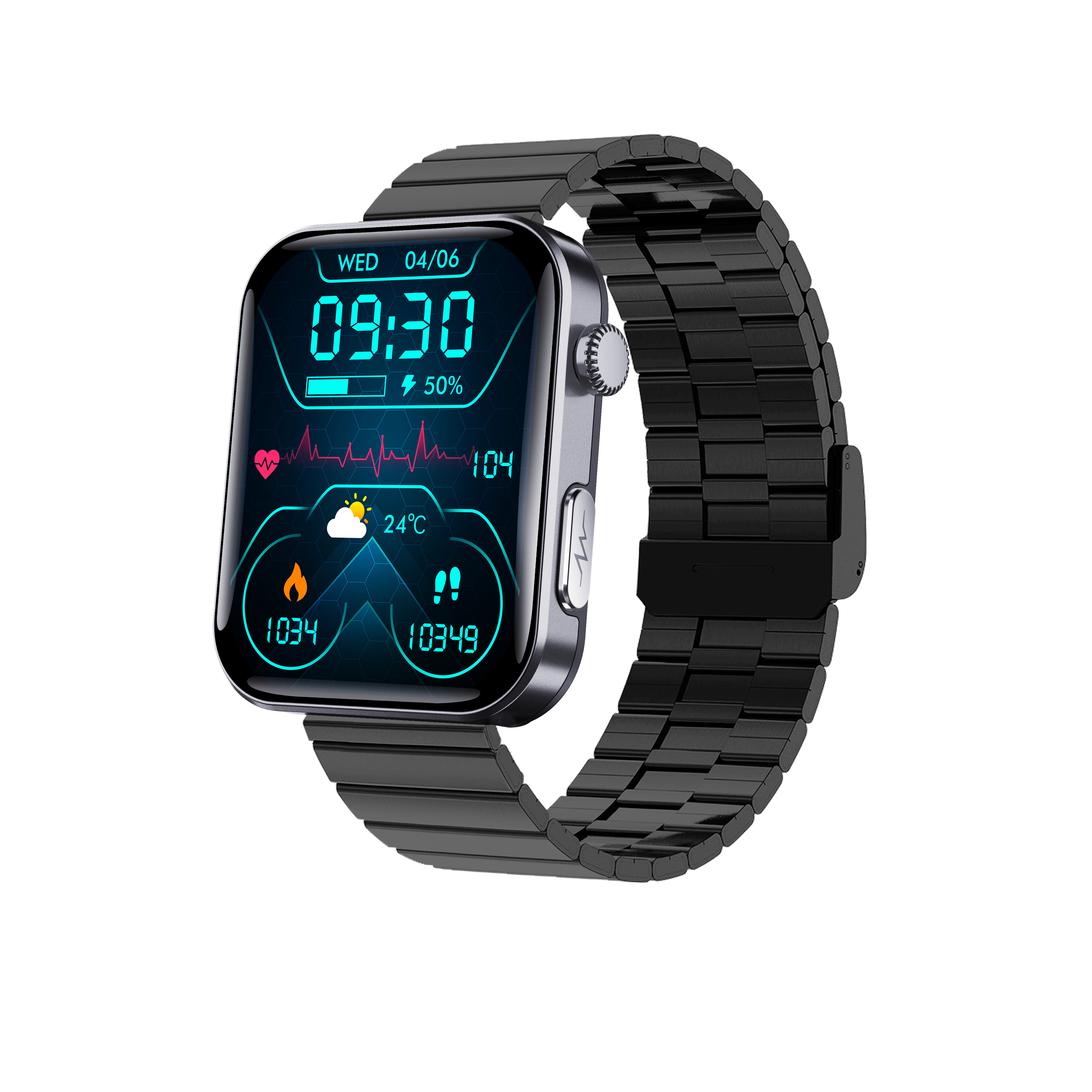Montre Connectée Femme Homme Smartwatch - 1.69" Etanche Montre Intelligente De Montre Connecté Sport Podomètre Calories Cardiofrequencemetre Moniteur Sommeil Tracker D'Activité Pour Android IOS