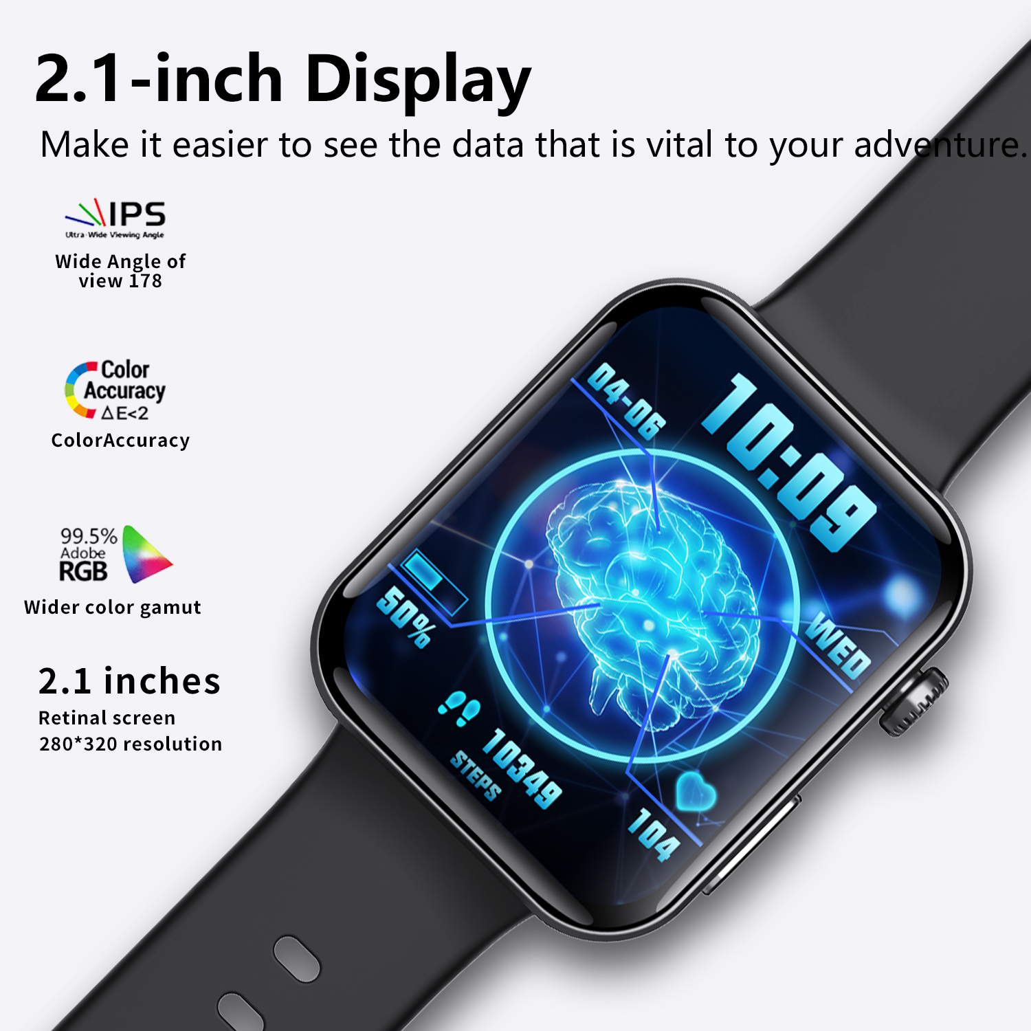 Montre Connectée Femme Homme Avec Appel Bluetooth, 1.91" HD Smartwatch - 2
