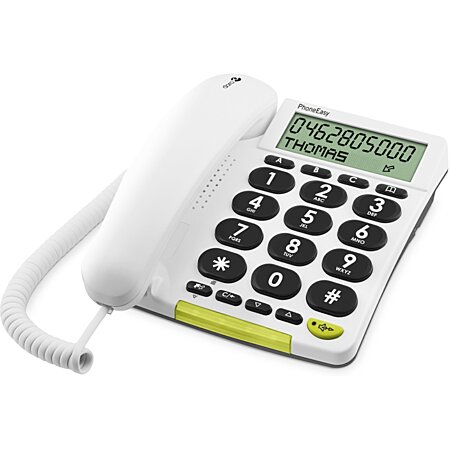 Téléphone fixe avec fil Doro PhoneEasy 312cs Blanc au meilleur
