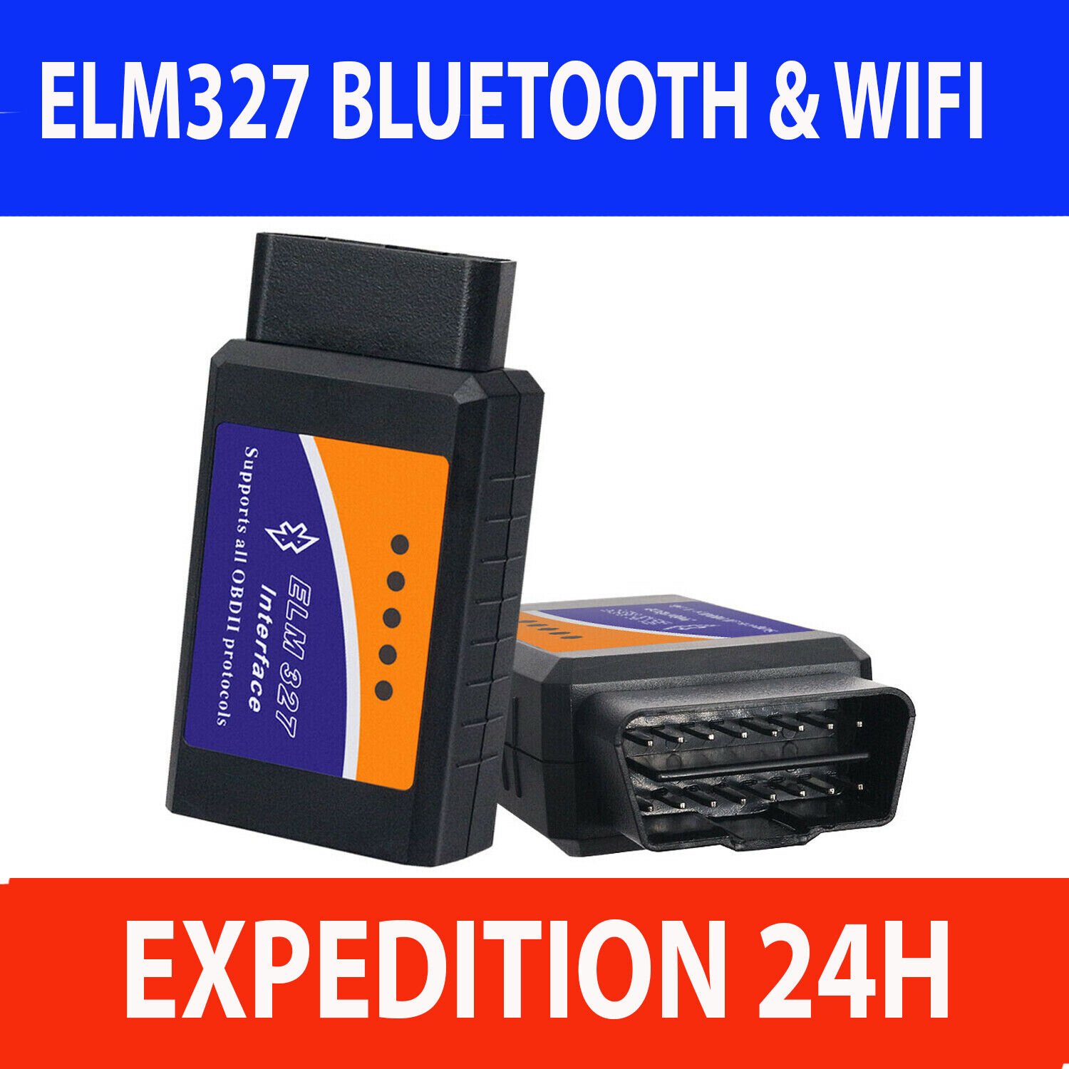 Interface Diagnostic Multimarque ELM327 USB BLUETOOTH WIFI PRO OBD2 IOS  Android au meilleur prix