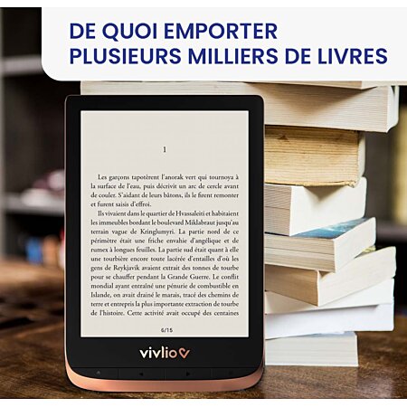 Liseuse ebook Vivlio Touch HD Plus ultra légère 155g - 6” HD - Bicolore au  meilleur prix