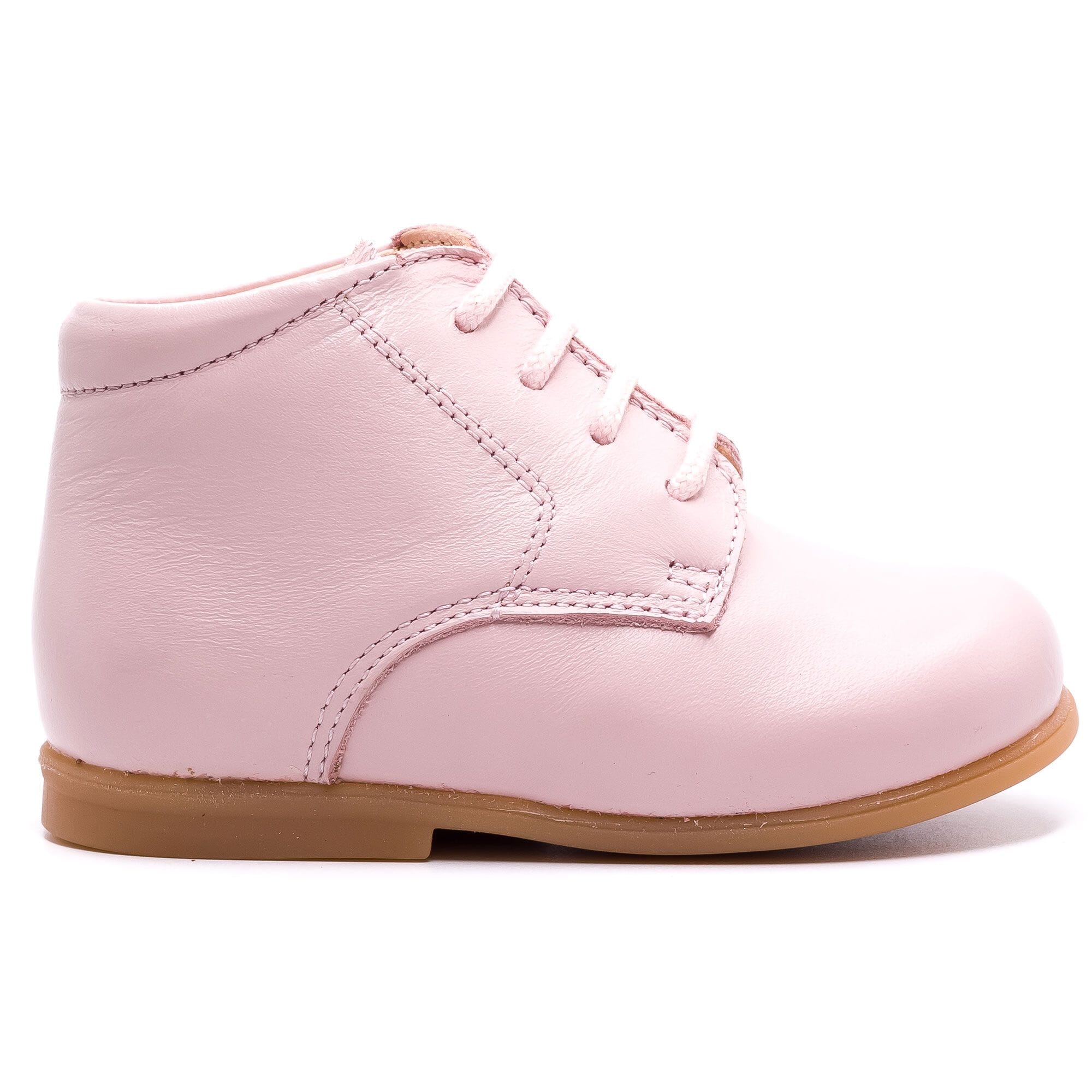 sandales premiers pas bebe fille dessus cuir brides metallisees rose  chaussures de parc bebe