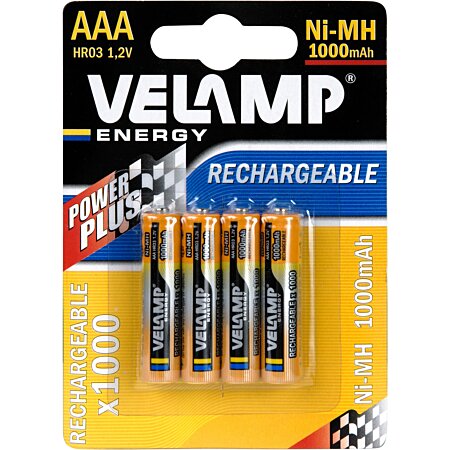 Piles rechargeables AAA - Pack 4 - Jardiland
