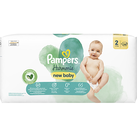 Pampers Harmonie Couches Taille 2 4-8kg 86 Unités