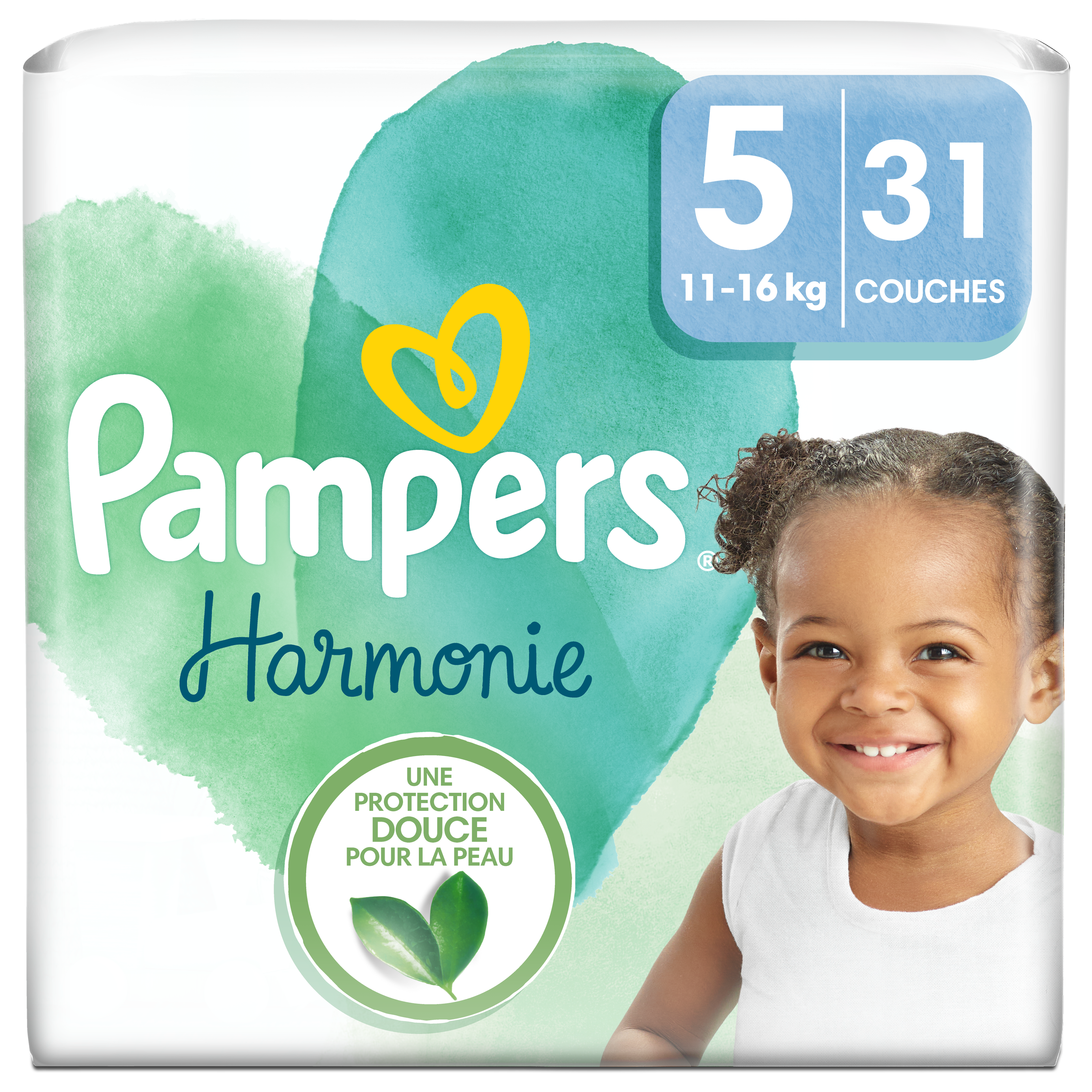 Pampers Harmonie Couches Taille 5, 31 Couches 11kg -16kg au