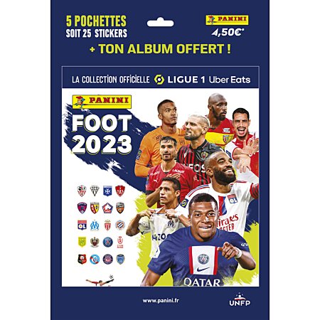 Panini Foot 2023 Ligue 1 Stickers - Album + Boîte de 50 pochettes,  Stickerpoint