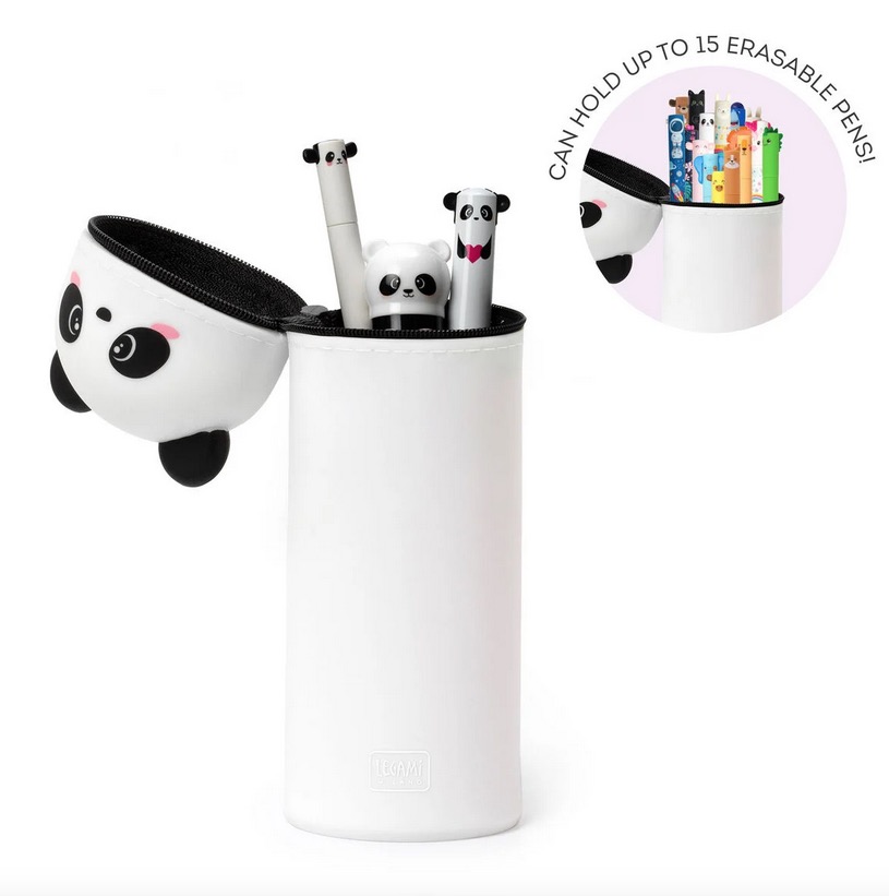 Trousse 2 En 1 Silicone Souple - Porte-Stylo De Table Et Trousse à Crayons - Design Animal Kawaii