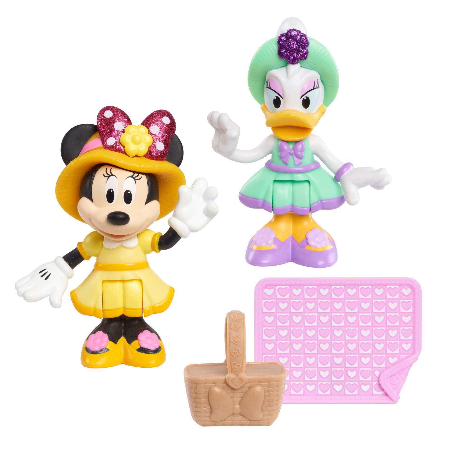 Minnie, 2 figurines articulées 7,5 cm avec accessoires, Thème