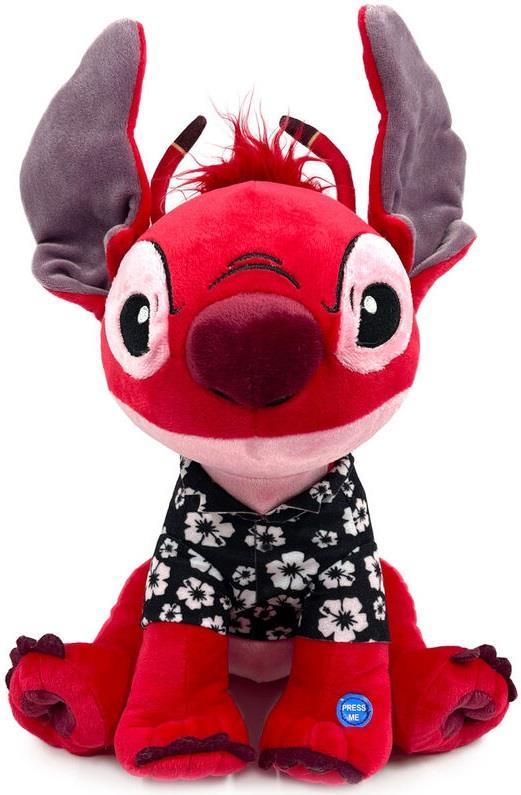Lilo&Stitch - Peluche Leroy Rouge avec Son et Chemise Hawaïenne - 33cm -  Qualité Super Soft