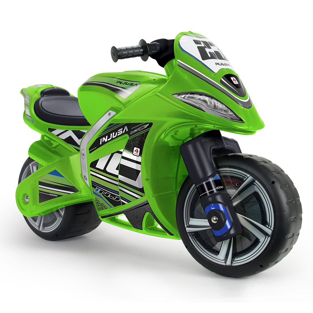 Moto Porteur Enfant 4-7 Ans – Draisienne Spidey XL Stable, Roues Larges, Sans Pédales, INJUSA