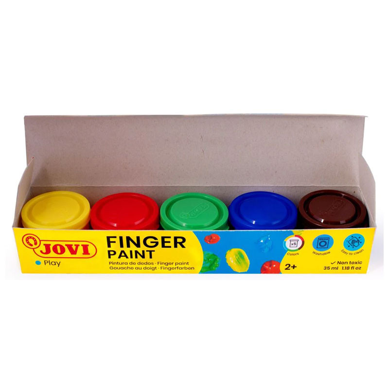 JOVI - Peinture au doigt - brun - 125 ml (pack de 5) Pas Cher | Bureau