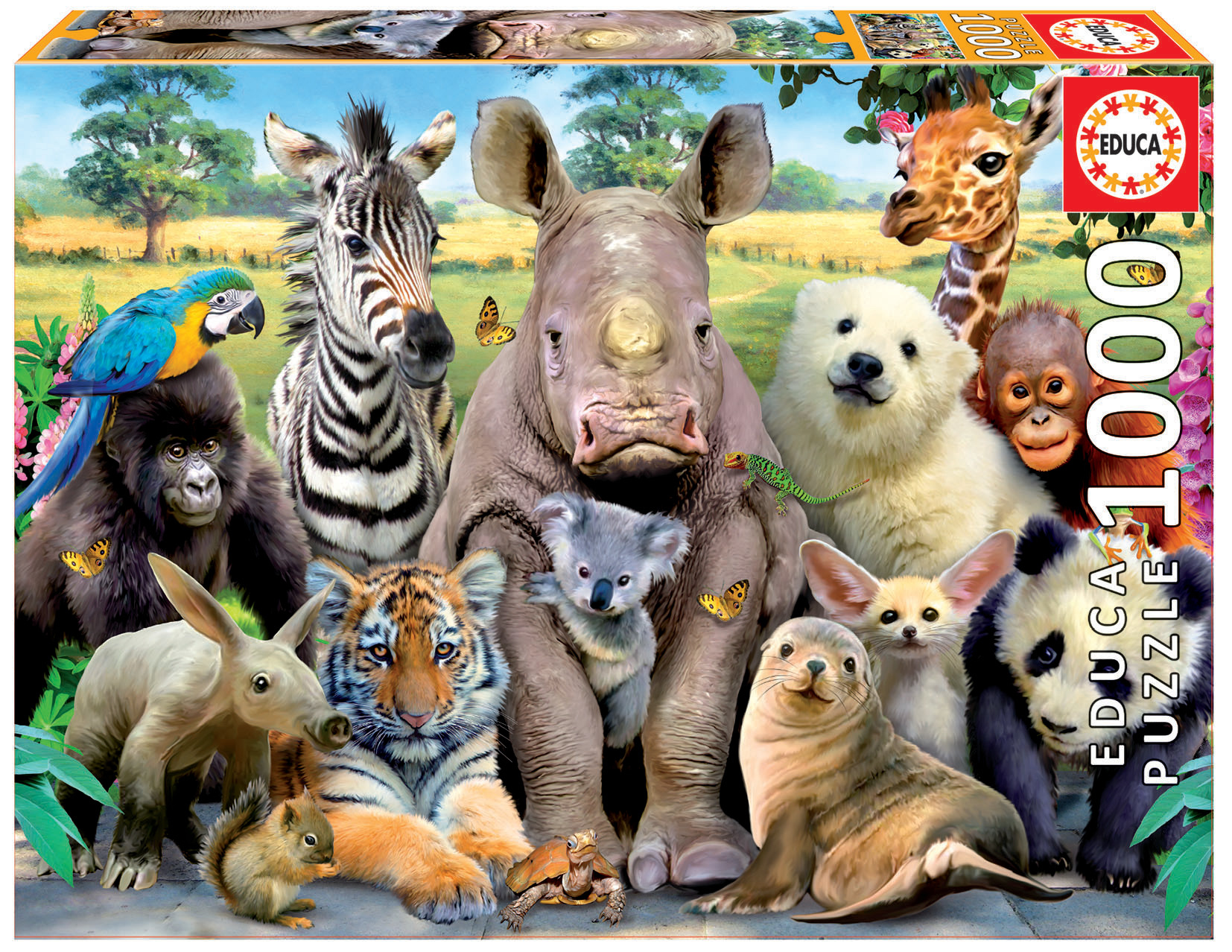 Educa - Puzzle 1000 pièces - Photo de classe des animaux
