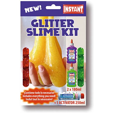 Mini kit pour fabriquer son Slime Colle GLITTER Paillette Couleur - INSTANT