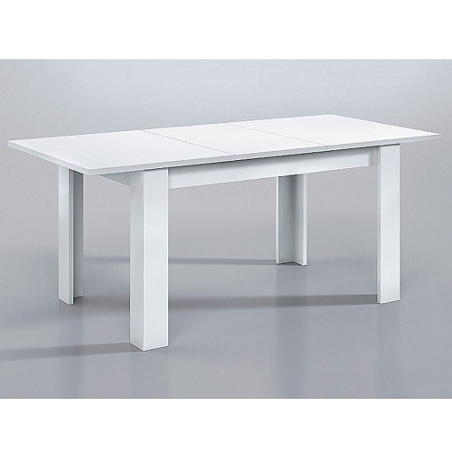 Table à manger extensible L140/190 cm - Blanc brillant