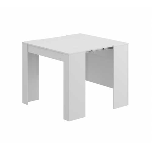 Table à manger extensible L51/237 x P90 x H78 cm, blanc UNITED