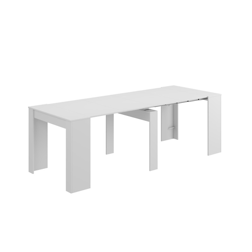 Table à manger extensible L51/237 x P90 x H78 cm, blanc UNITED