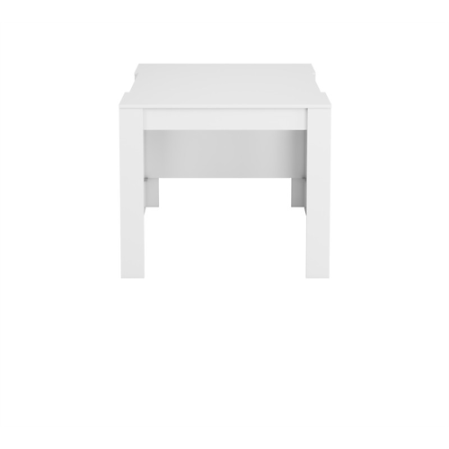 Table à manger extensible L51/237 x P90 x H78 cm, blanc UNITED