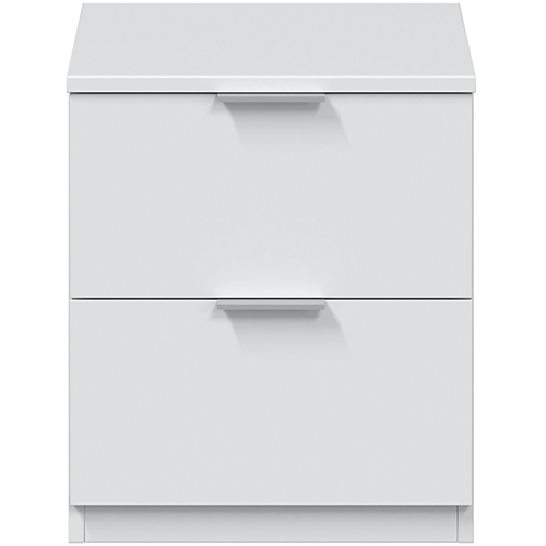 Chevet 2 tiroirs blanc L38 x P33,5 x H45 cm