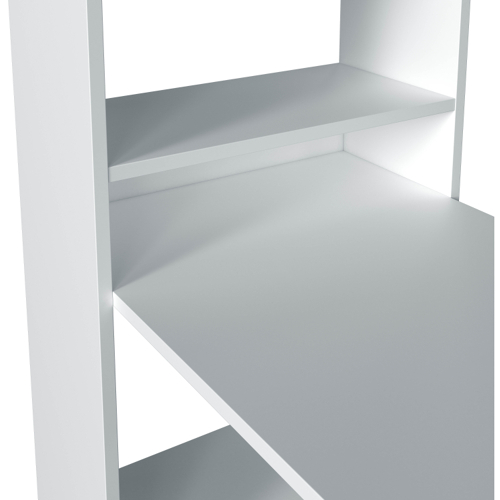 Bureau réversible avec étagère de rangement intégrée (5 niveaux) L120 x P53 x H144 cm