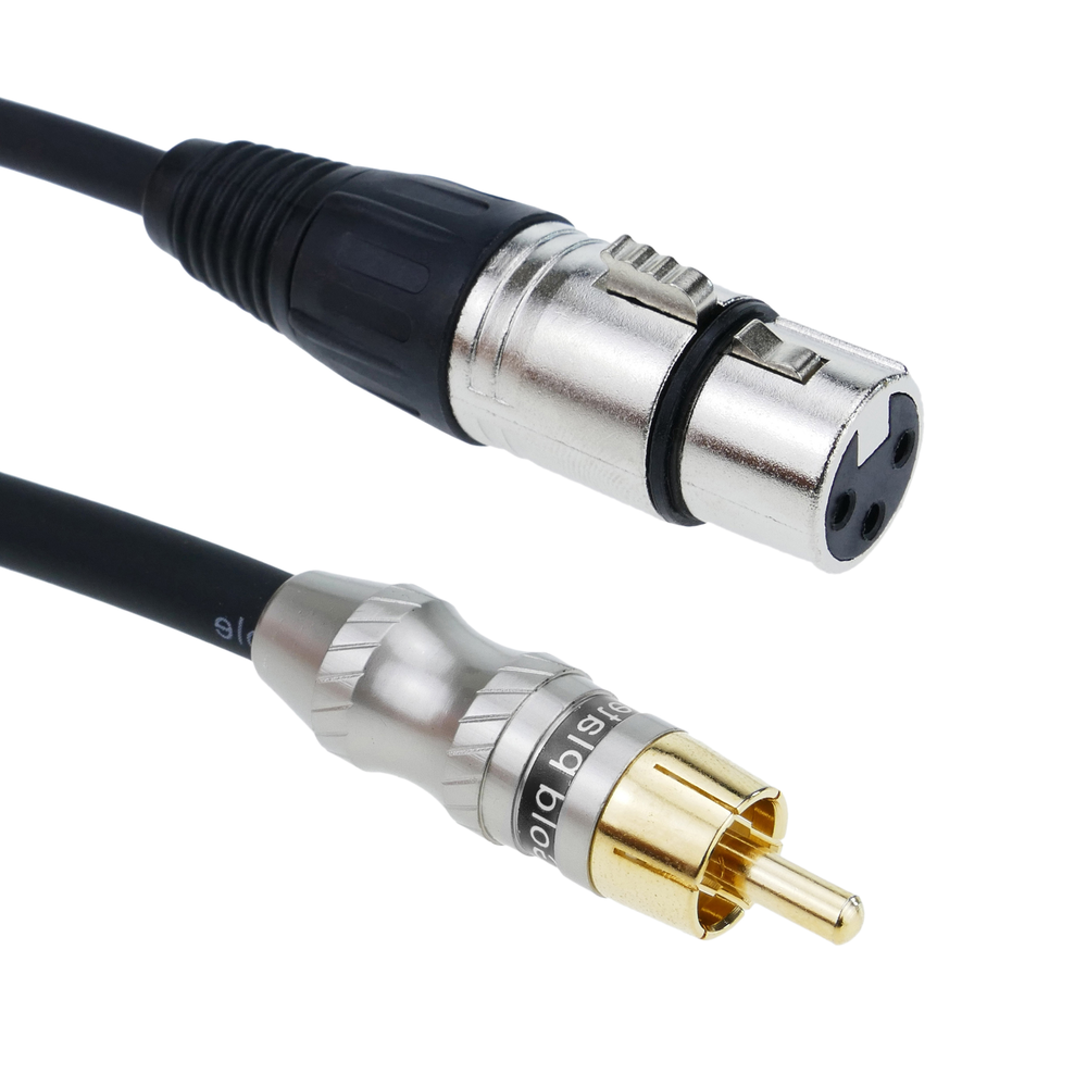 Connecteur XLR3 3 broches femelle noir - Cablematic