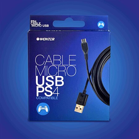 Ps4 Micro Usb Noir Câble Whoxter au meilleur prix