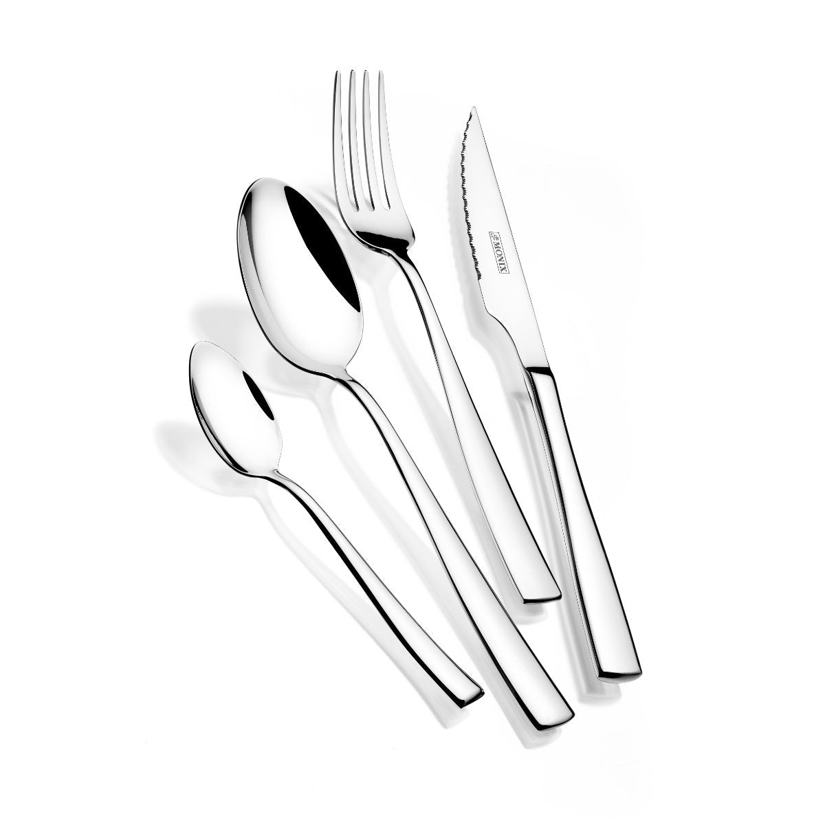 Set De Couverts MONIX Siena 24 Pièces - Acier Inoxydable 18/10 Avec Couteau à Steak