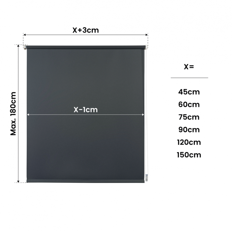 Allesin Store Enrouleur Occultant Thermique Sans Perçage, Gris Clair