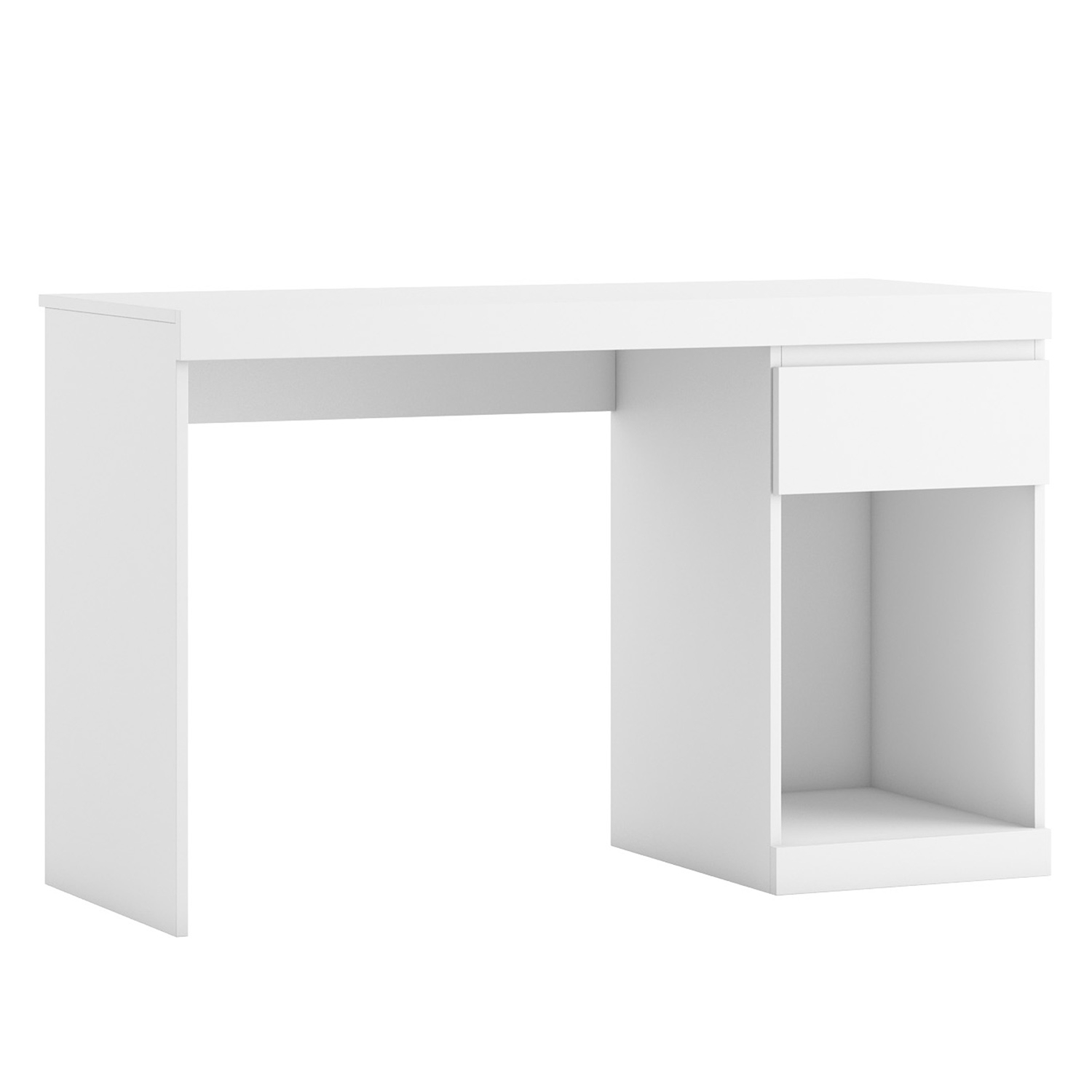 Bureau blanc extensible bureau 1 tiroir bureau rangement - Ciel & terre