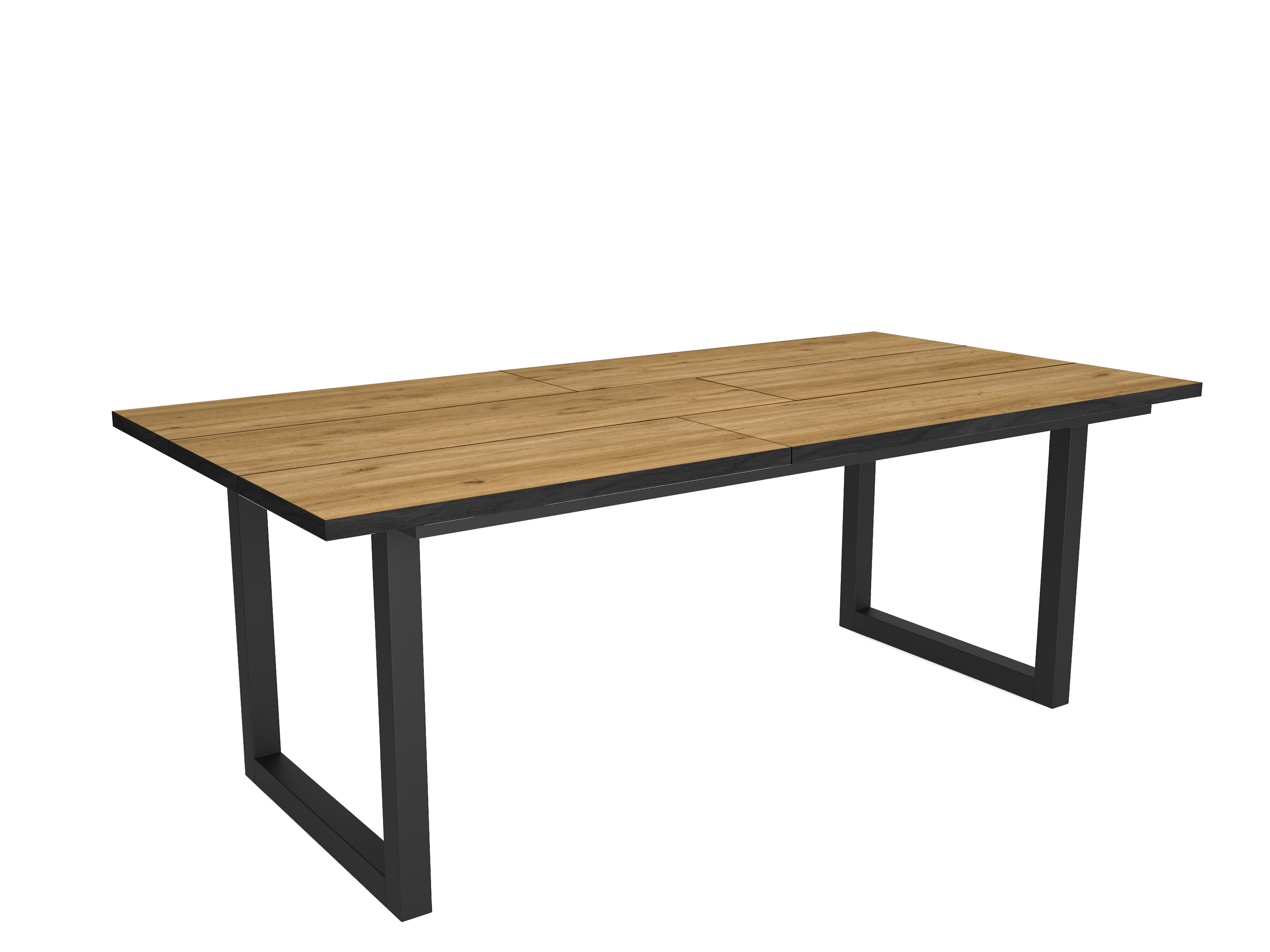 Table à Manger 8 Personnes Skraut Home - 170x90cm - Style Industriel - Chêne Et Noir