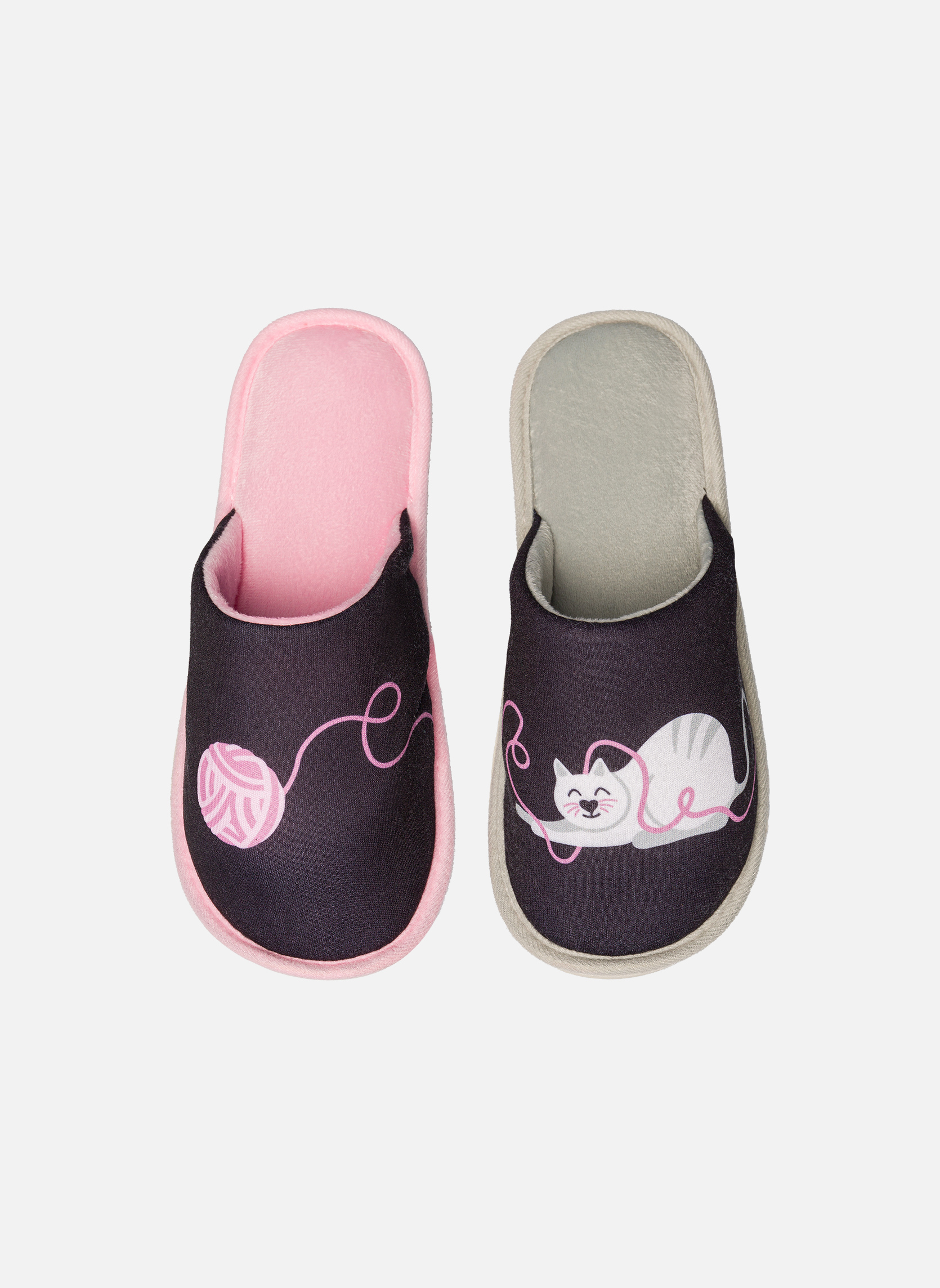 Pantoufles Chat et Pelote de Laine au meilleur prix