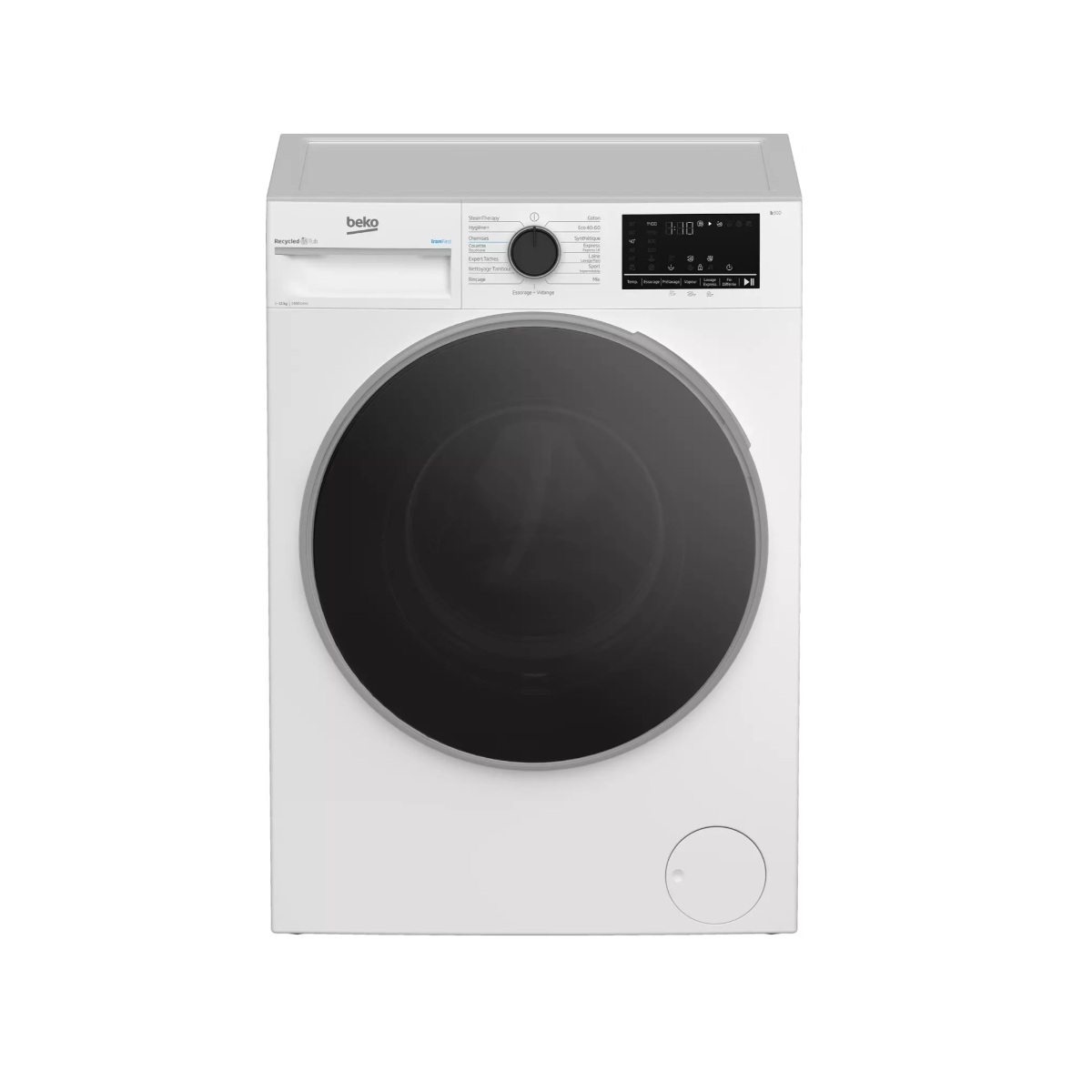 Lave-linge hublot 11kg 1400 tours/min - B5WFT31145W - beko