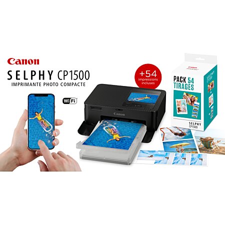Imprimante photo portable couleur Canon SELPHY CP1500 - Noir au meilleur  prix