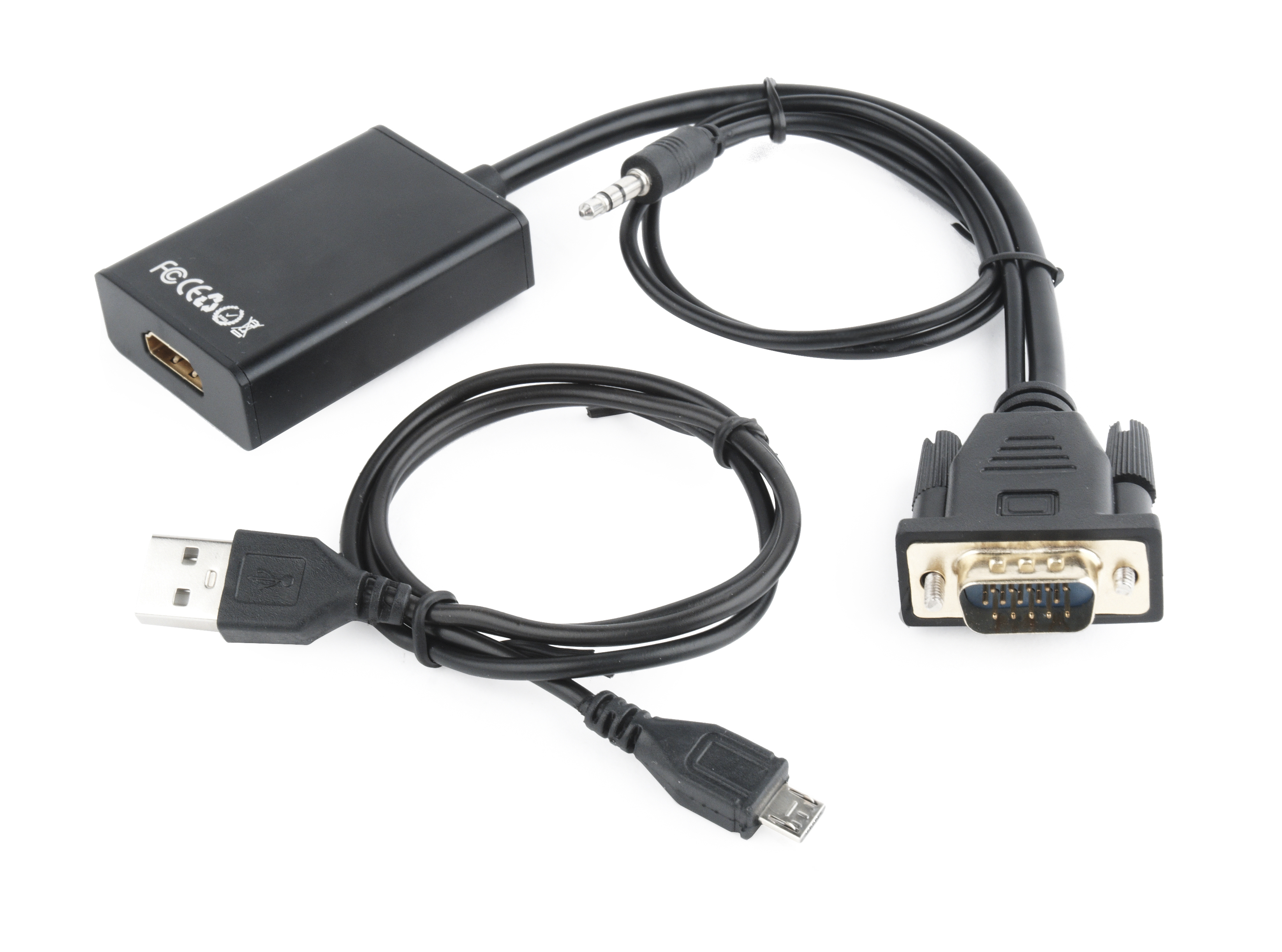 Adaptateur VGA vers HDMI GEMBIRD A-VGA-HDMI-02 Noir