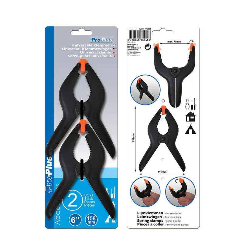 Lot De 10 Pinces à Ressort Métalliques 10 Mm – Clips De Fixation Outils, Vélo, Stylos, Rangement Pratique