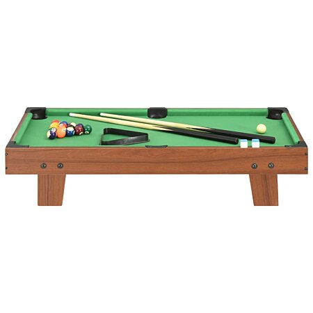 vidaXL Mini table de billard 3 pieds 92x52x19 cm Marron et vert au meilleur  prix