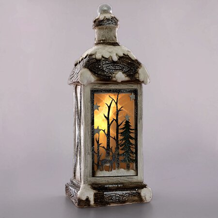 Ecd germany lanterne de noël décorative en bois avec éclairage led
