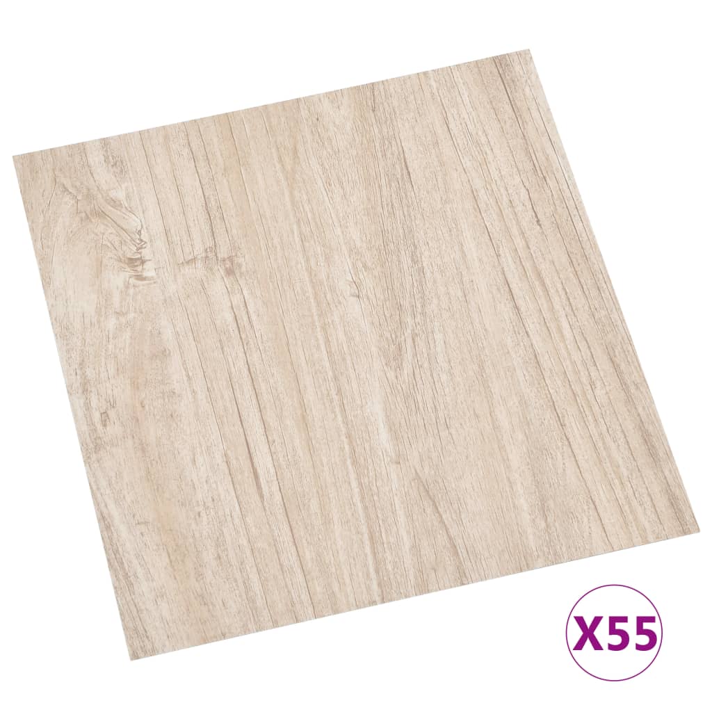 Atyhao Planche De Plancher PVC Autoadhésif 5,21 M² 2 Mm Marron Foncé