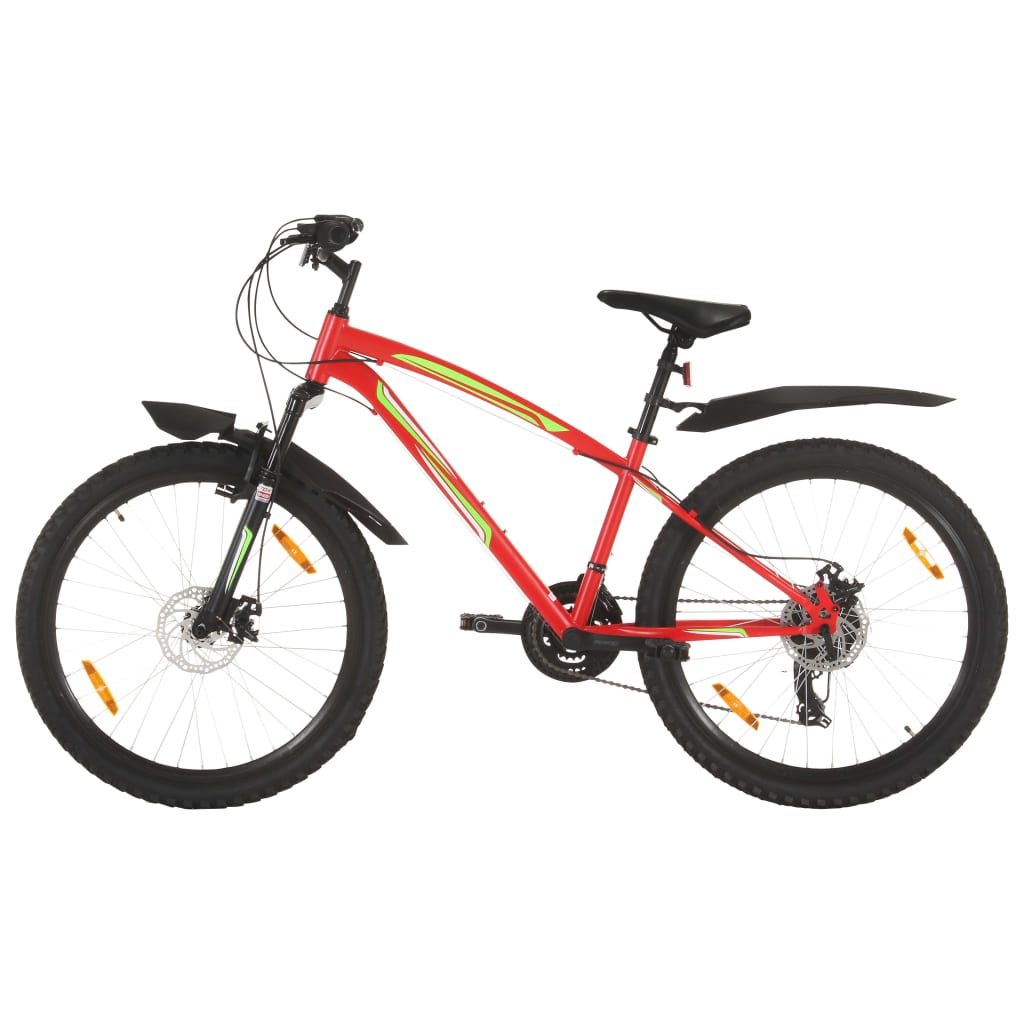 vidaXL V lo de montagne 21 vitesses Roues de 26 pouces 42 cm Rouge